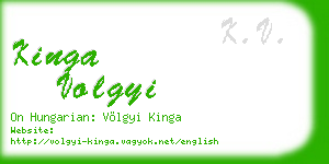 kinga volgyi business card